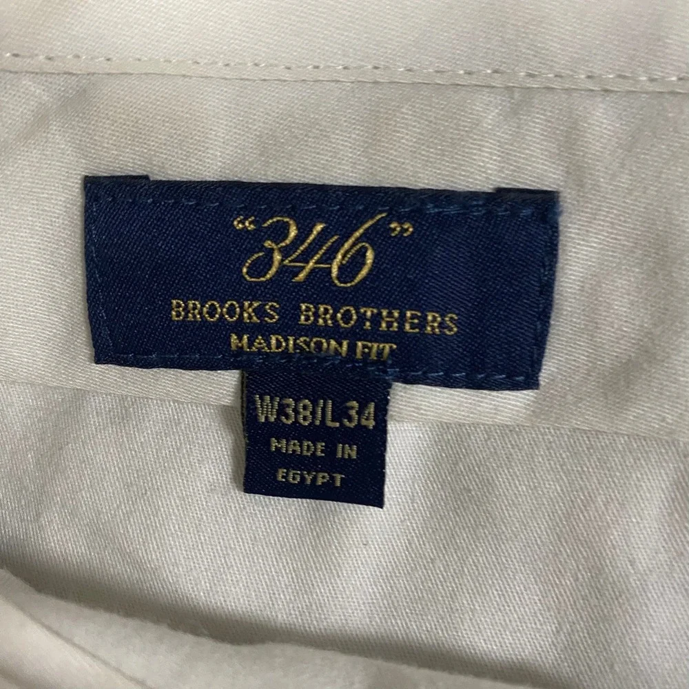 Brooks Brothers Mens 100% Wool Madison Fit Dress Pants Flat Front 38x34 Tailored - Picture 4 of 8